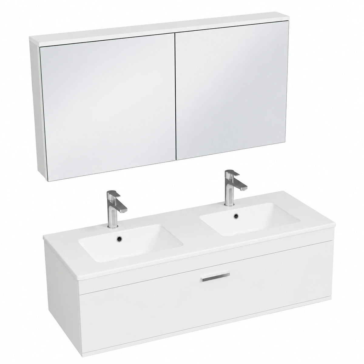 Armoire, avec tiroirs, coloris blanc, pour la chambre