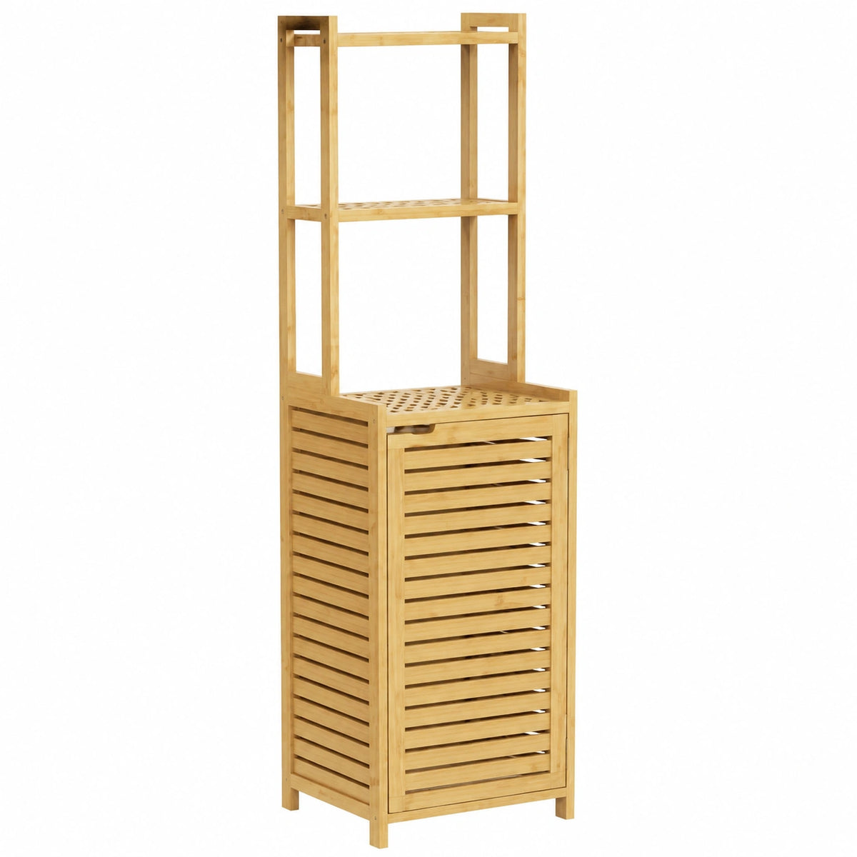Ensemble de meubles de salle de bain, en bambou, coloris naturel, 38,5 x 33 x 170 cm, pour la salle de bain