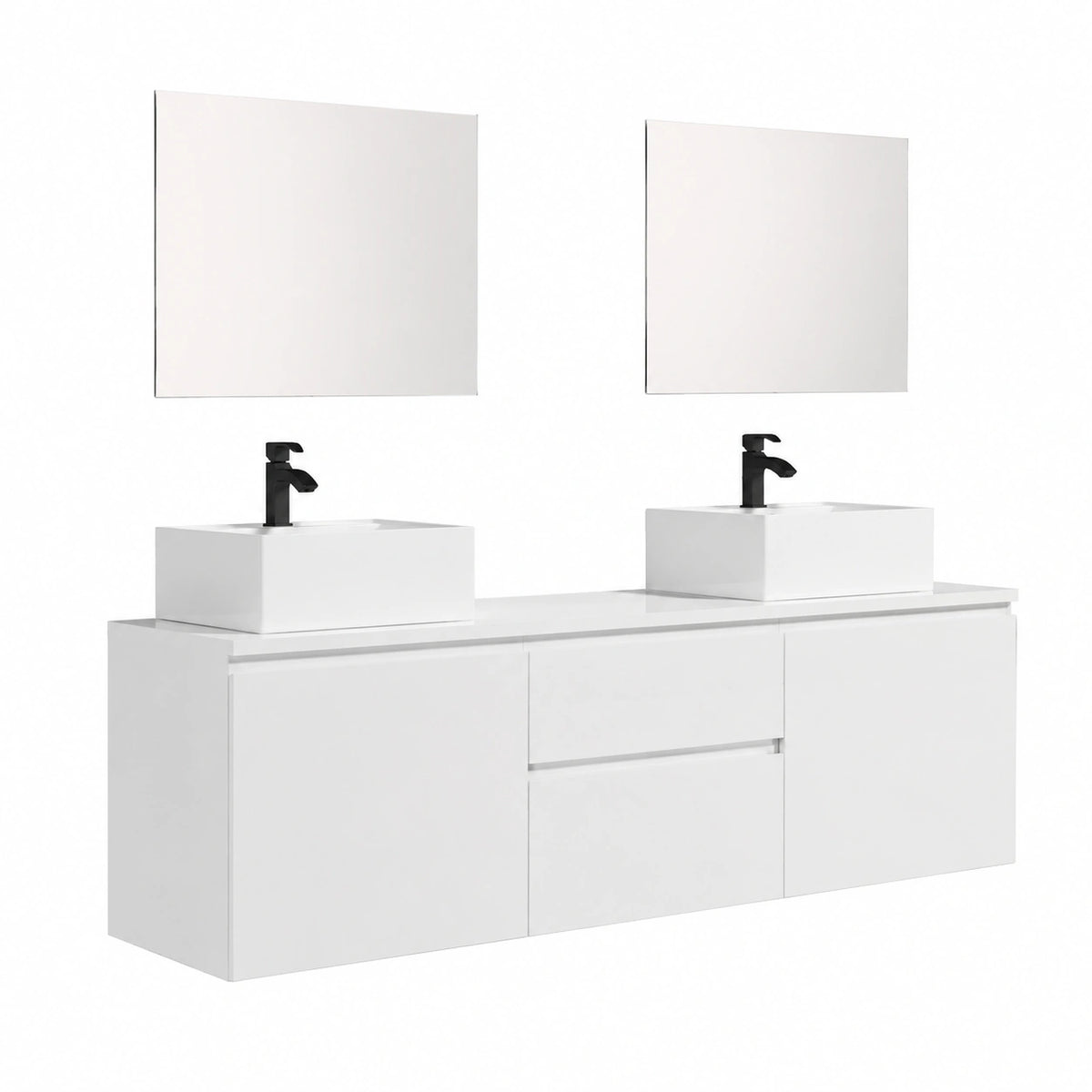 Ensemble de meubles de salle de bain, coloris blanc, pour la salle de bain