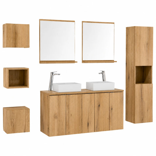 Ensemble de meubles de salle de bain, en chêne, pour la salle de bain