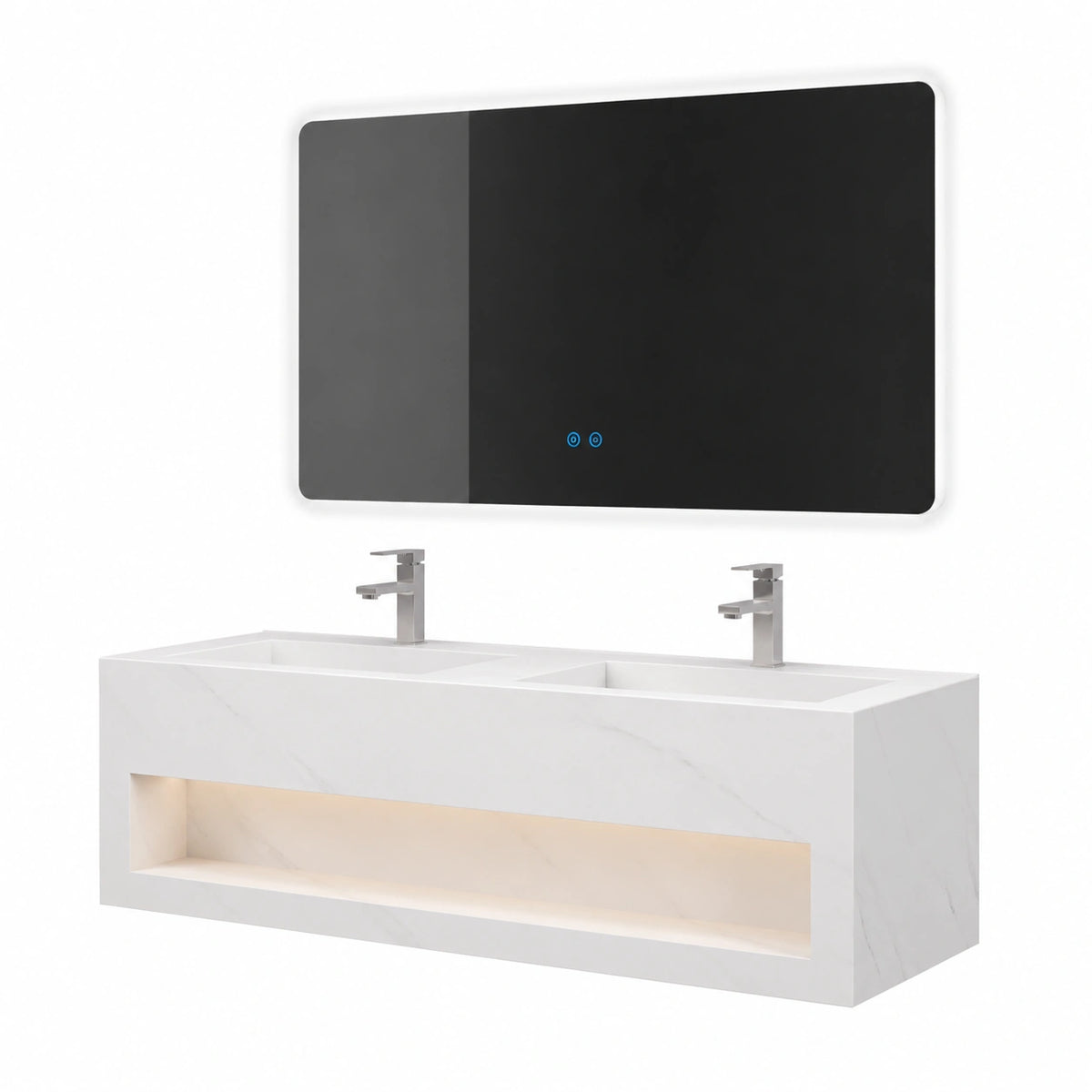 Ensemble de meubles de salle de bain, coloris blanc, pour la salle de bain
