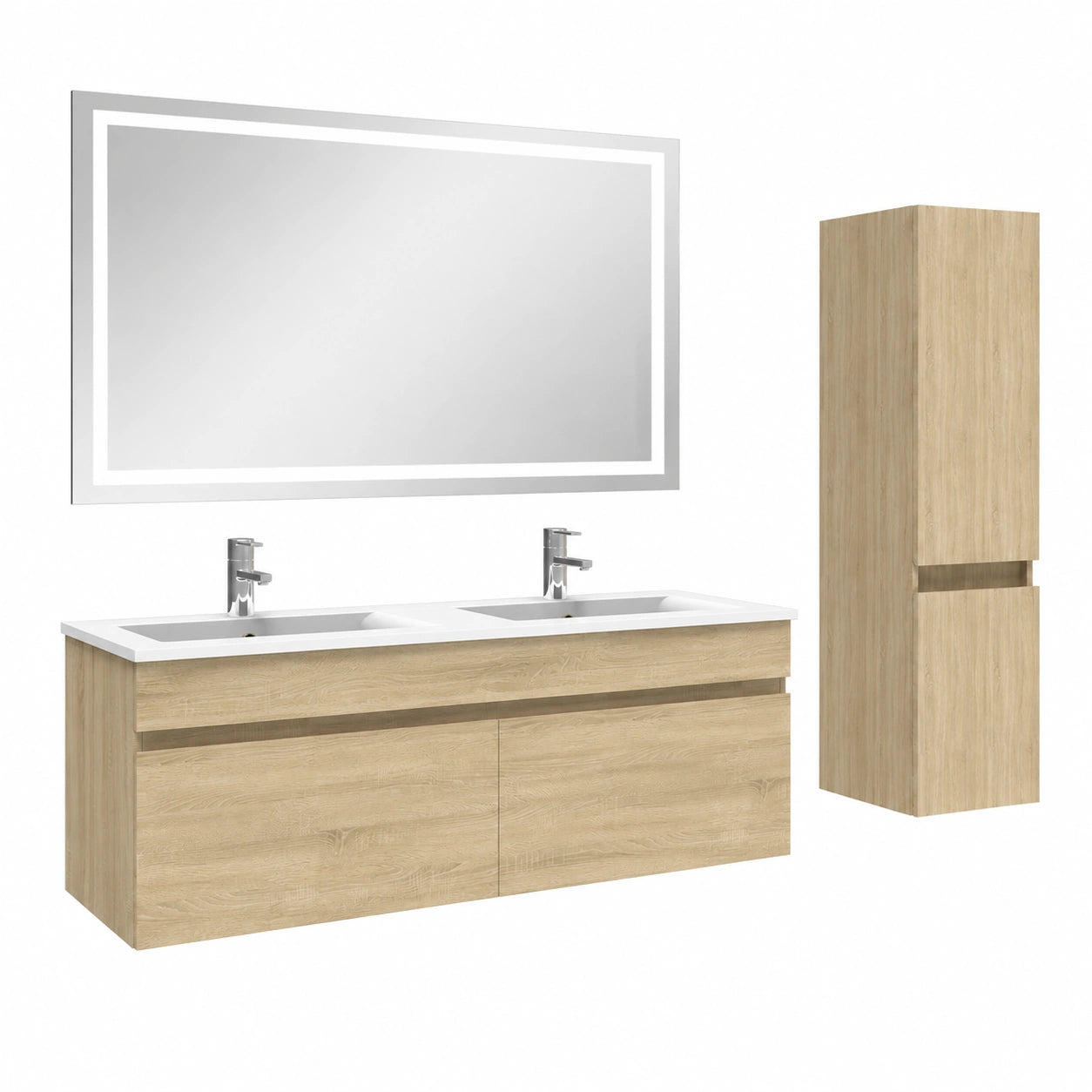 Ensemble de meubles de salle de bain, en chêne, pour la salle de bain