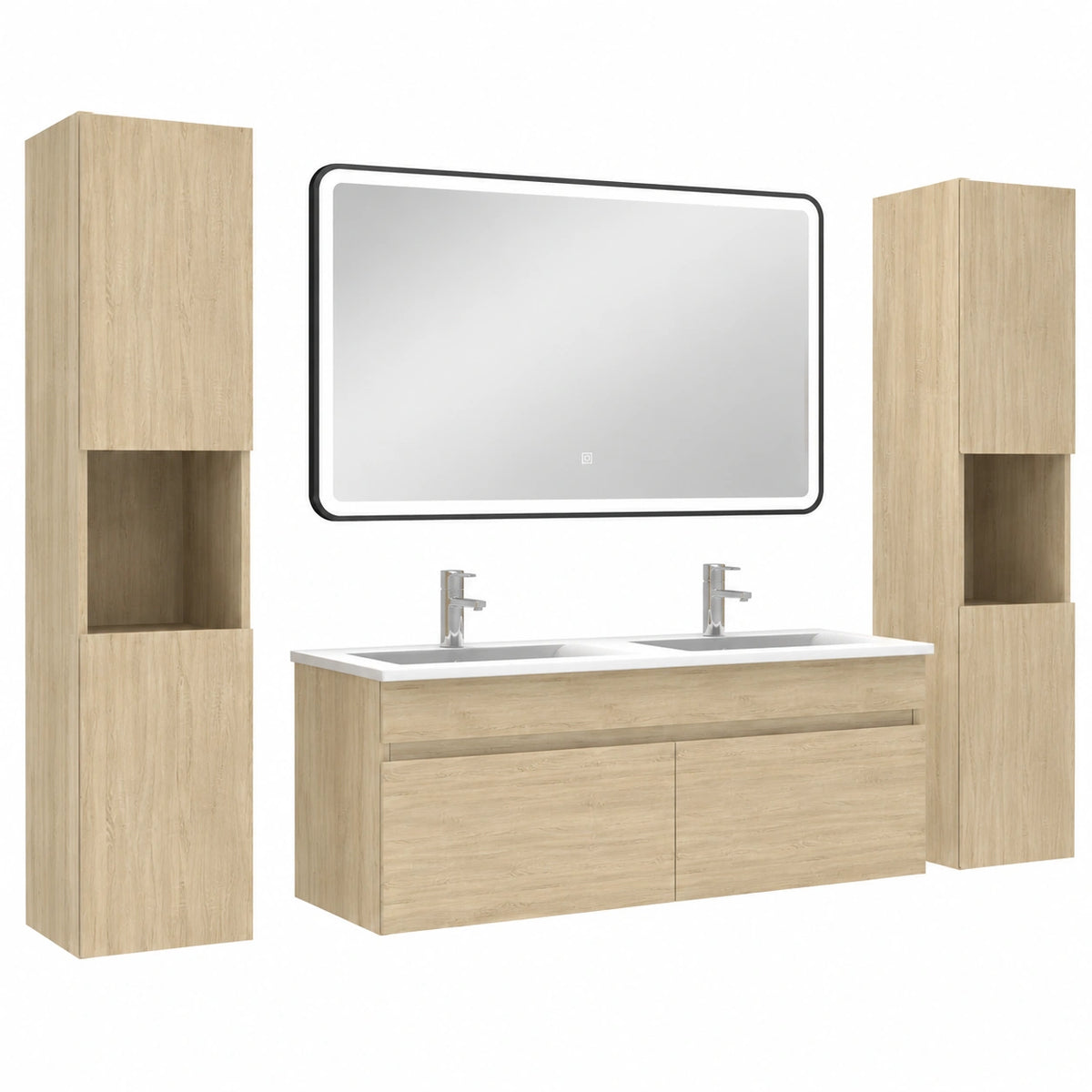 Ensemble de meubles de salle de bain, en chêne, pour la salle de bain