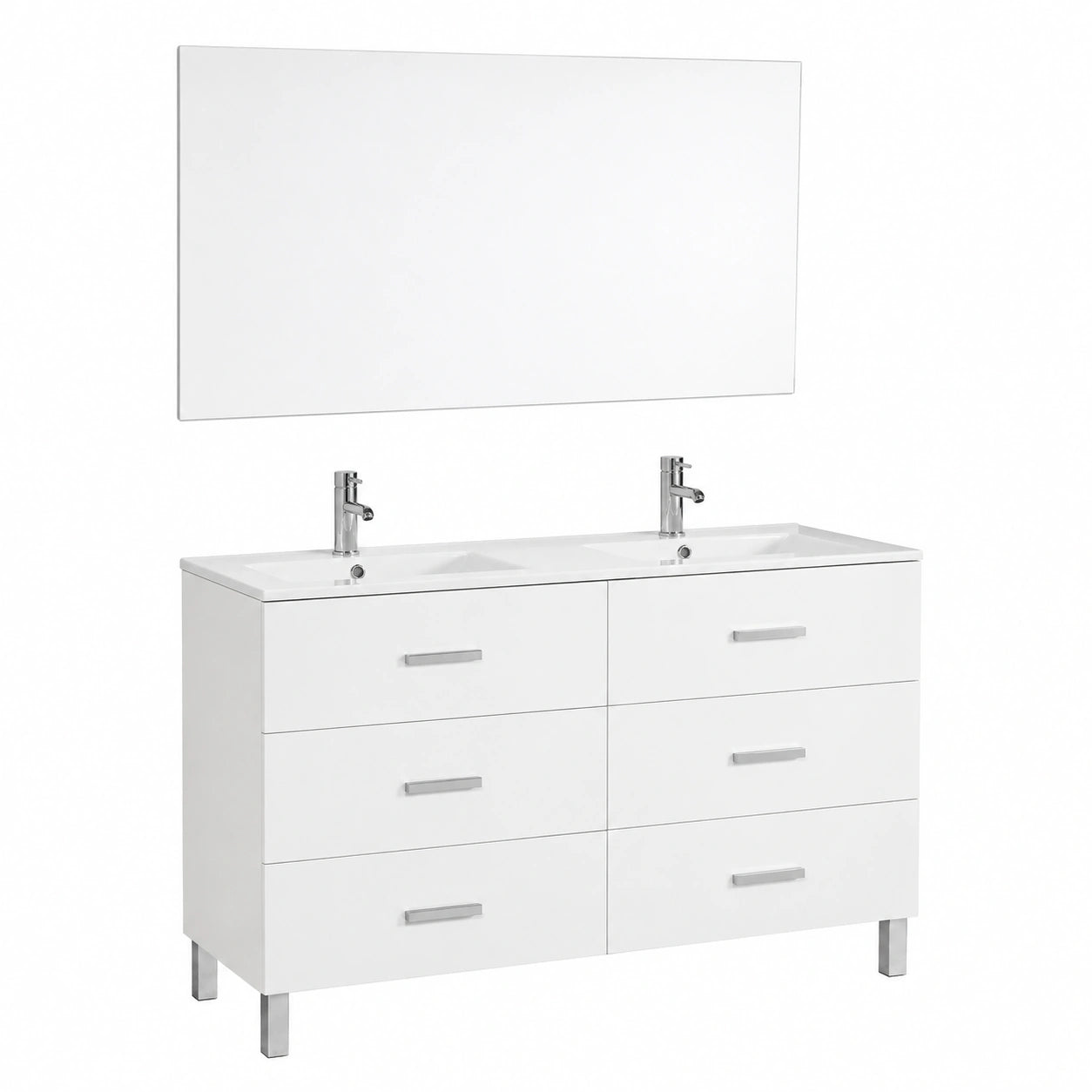 Ensemble de meubles de salle de bain, coloris blanc, pour la salle de bain