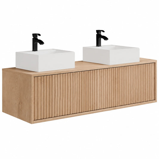 Ensemble de meubles de salle de bain, coloris naturel, pour la salle de bain
