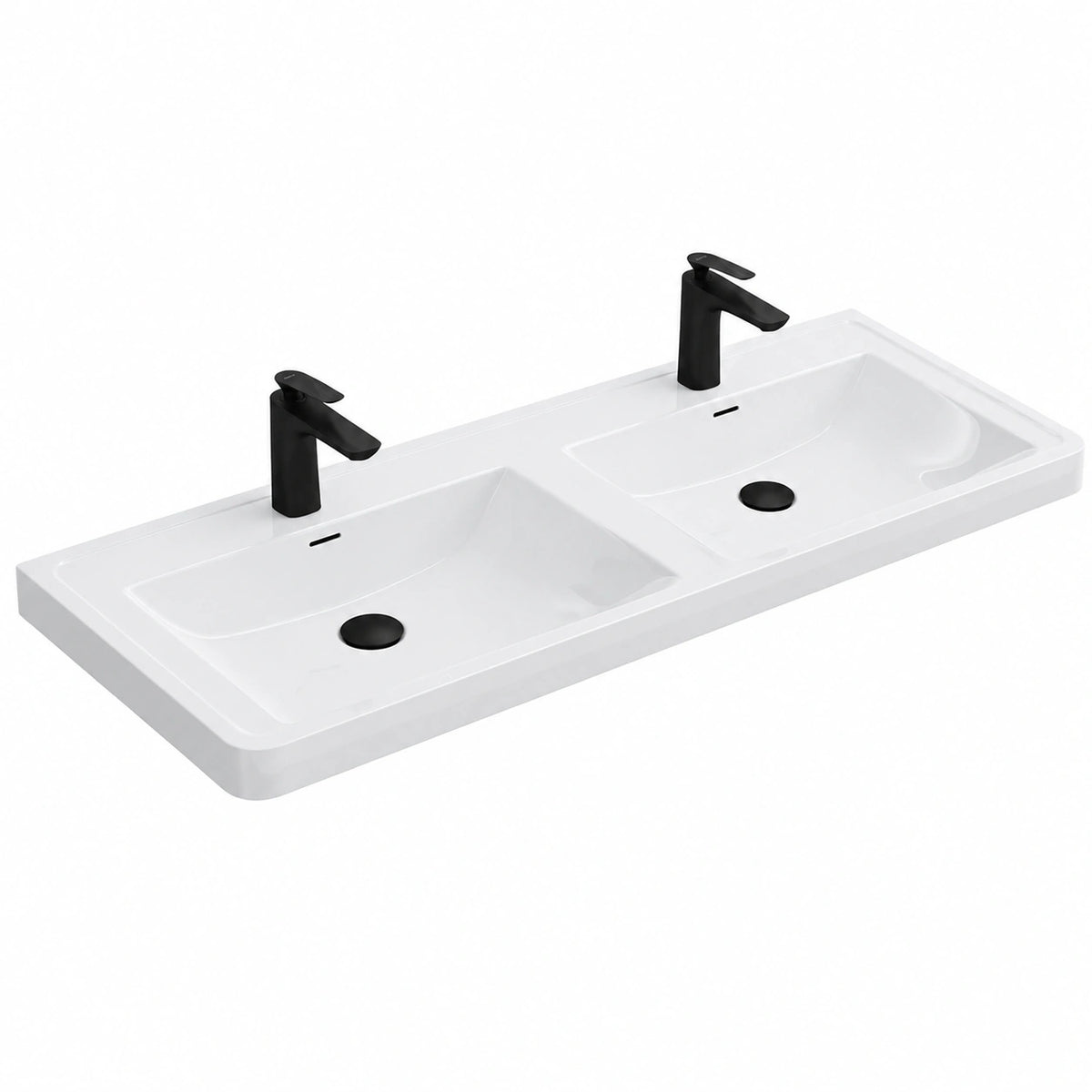 Ensemble de meubles de salle de bain, 120 x 48 x 14,5 cm, coloris blanc, pour la salle de bain